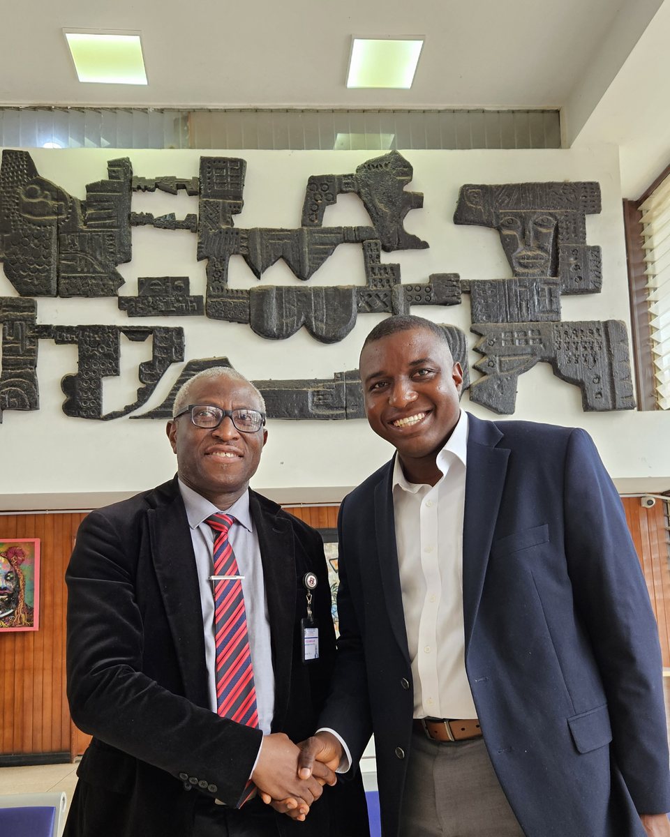 Ridwan Sorunke with the Vice-Chancellor of Obafemi Awolowo University, Professor Adebayo Bamire