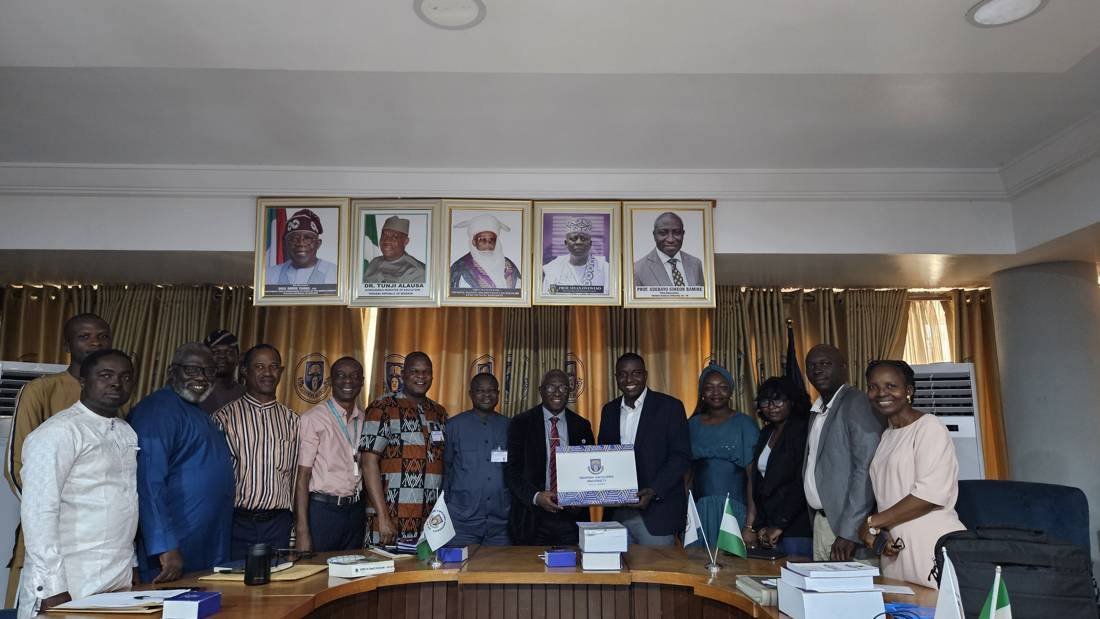 OAU leadership, Professor Adebayo Shittu and members of his research team with the AMIR Fund